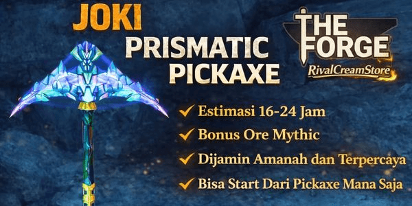 Gambar Product JOKI PRISMATIC PICKAXE - THE FORGE | Dijamin Amanah