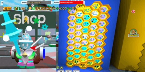 Gambar Product Blue Hive End Game Full Gifted Hive - Bee Swarm Simulator