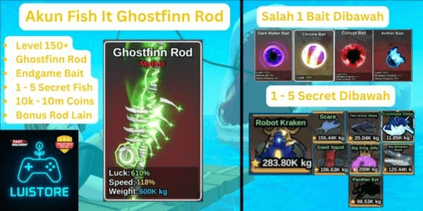 Gambar Product Akun Fish It - Ghostfinn Rod