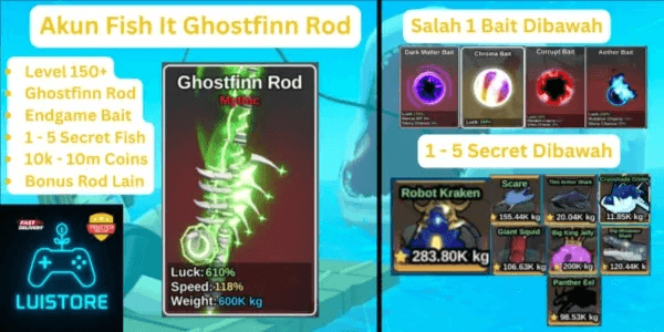 Akun Fish It - Ghostfinn Rod