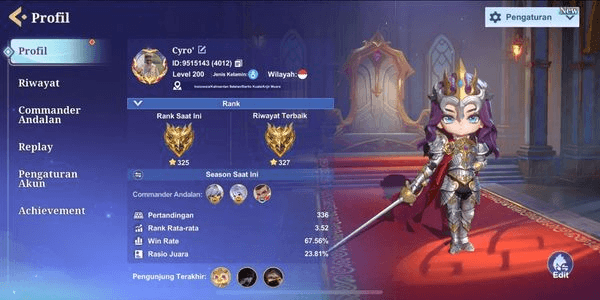 Gambar Product Sultan MCGG Account | many commanders | ready to play | 100% guaranteed