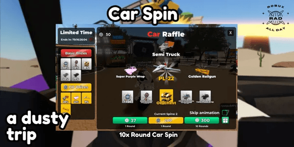 10X Round Car Spin