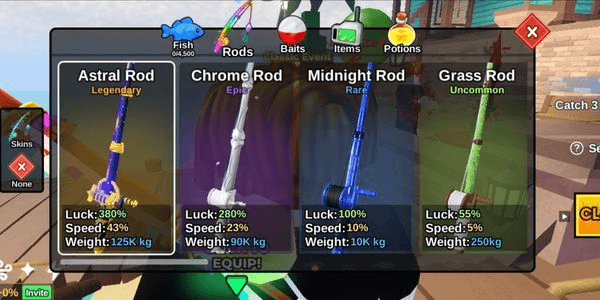Gambar Product Astral Rod Account Level 170++