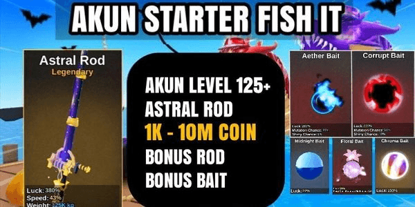 Gambar Product ASTRAL ROD ACCOUNT LOTS OF BONUSES