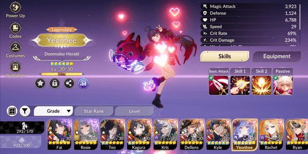 Gambar Product (Global) 2 Ex 7K + 42 Legendary. Fai + Rossie + Teo Tc2 + Kagura Tc2 + Kyle Tc6 + Yeonhee Tc5 + Rin Tc1 + Vanessa Tc1 + Kyrielle + 7x Selector 7K - 07