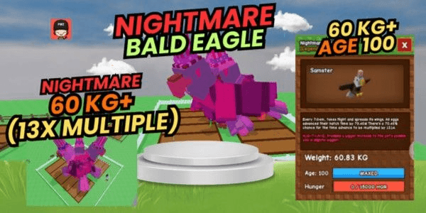 Gambar Product NIGHTMARE BALD EAGLE 60KG+ I (13X MULTIPLE)