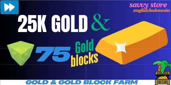 Gambar Product 25K Gold & Gold Blocks Included | Build a Boat For Treasure RBL