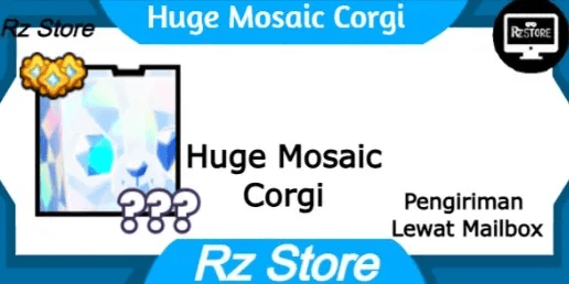 Huge Mosaic Corgi