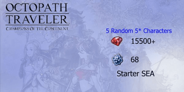 Gambar Product Reroll Account Octopath Traveler CotC [SEA]
