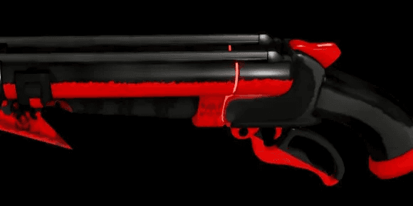 RED SKULL DOUBLE BARREL SKIN DAHOOD