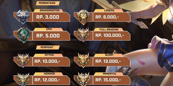 Gambar Product Paket Rank Mythic 1-Mythic 100