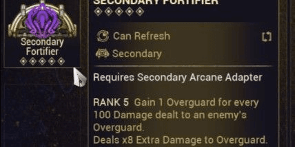 Gambar Product Warframe  Secondary Fortifier Max rank
