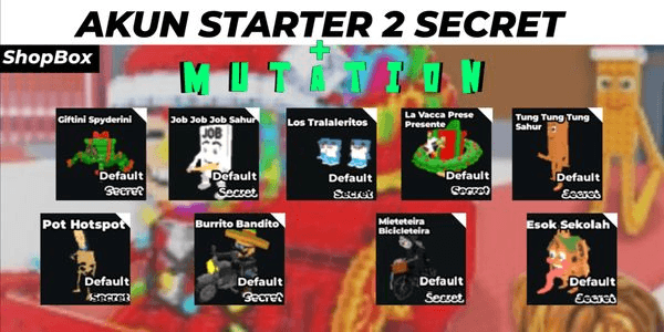 Gambar Product AKUN STARTER | 2 SECRET | STEAL A BRAINROT