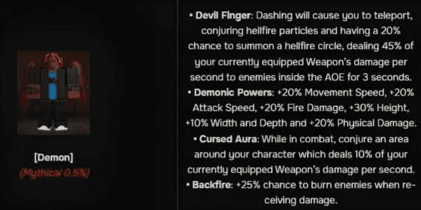 Gambar Product DEMON RACE - ACCOUNT STARTER