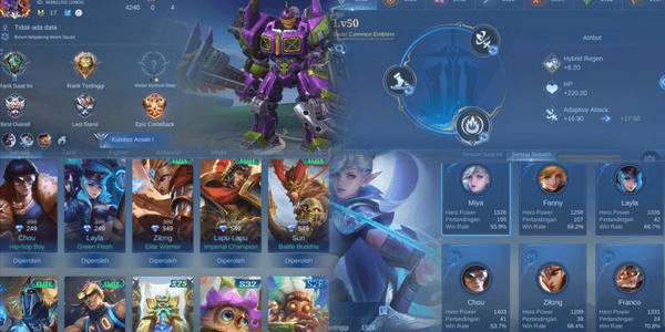 Gambar Product SKIN 32 HERO 42 ELITE LAPU,BRUNO,HANZO,DLL AKUN SMURF MURAH