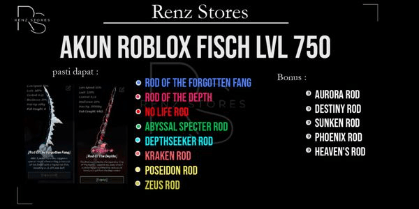 Gambar Product Akun Level 750(max) datapolos Rod of The Forgotten Fang