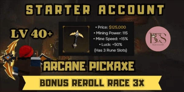Gambar Product Akun | Arcane Pickaxe | The Forge