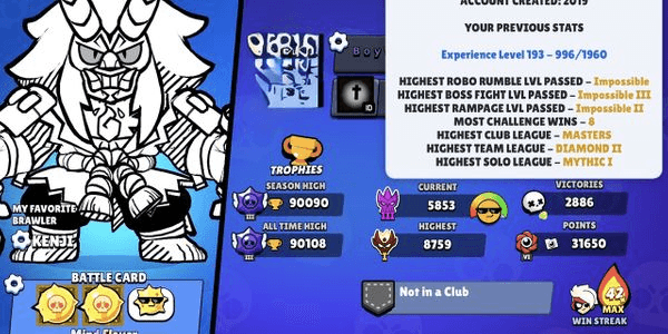 Gambar Product 90K TROPHY | 331 SKINS | 96 BRAWLERS | 87 MAX POWER | 66 HYPERCHARGED | 6 MYTHIC SKINS | 11 LEGENDARY SKINS | 4 HYPERCHARGED SKINS | 1 GOLD SKINS