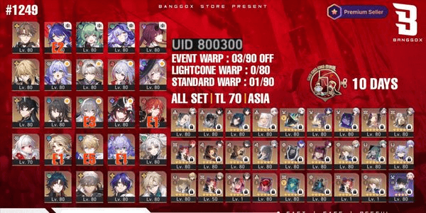 Gambar Product ASIA + TL 70 + ACHERON E2 + 16 LIMITED CHAR + 16 SIGNATURE LIGHTCONE