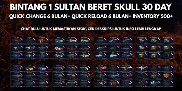 Gambar Product BRIGADIR SULTAN BERET SKULL 30 HARI INVENTORY 500+ QC 6 BULAN QR 6 BULAN. (CHAT SEBELUM ORDER, KODE LV16)