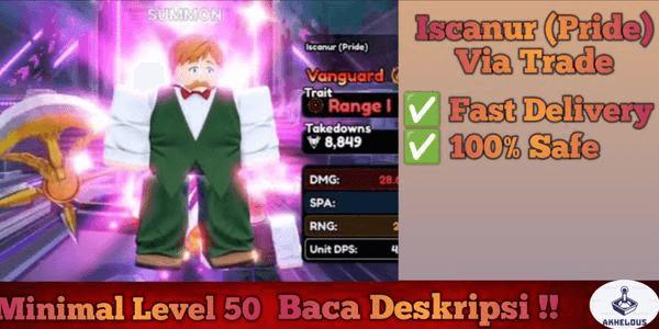 Gambar Product Unit Iscanur (Pride)/Escanor | Anime Vanguards