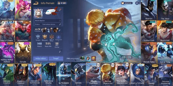 Gambar Product Akun AOV S2 / Collab KNY + Ultraman  {Hero 125, Skin 258} ex.Conqueror