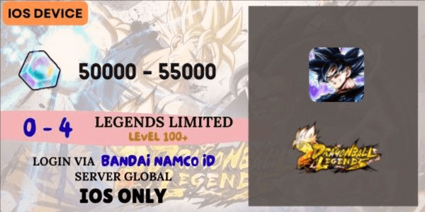 Gambar Product Akun Dragon Ball Legends Global [IOS] - 1
