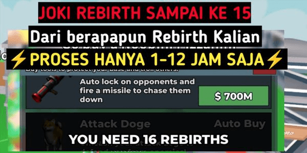 Gambar Product JOKI ACCOUNT REBIRTH 15 - FROM ANY REBIRTH - FAST PROCESS - BONUS 1T Money
