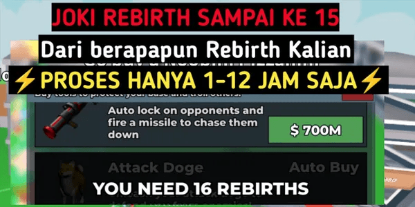 JOKI ACCOUNT REBIRTH 15 - FROM ANY REBIRTH - FAST PROCESS - BONUS 1T Money