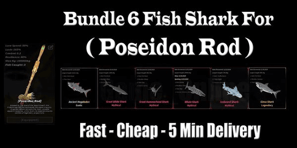 Gambar Product Poseidon Rod ( 6 Shark ) Bundle / Paket