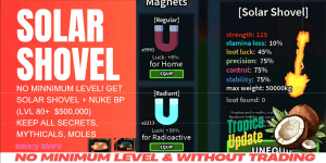 Solar Shovel Level 80+, $100,000 KEEP EVERYTHING | Dig It RBL