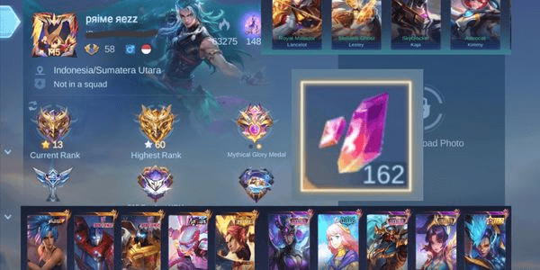 Gambar Product Sultan Account #2 (Neobeast Lylia; Transformers Johnson; Collector Ruby; Prime Yu Zhong; Cloud Kagura; etc.) - Mobile Legends: Bang Bang