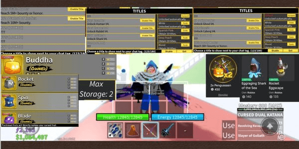 Gambar Product #7 Akun Level MAX perm buddha All Race v4 Fg t10 -draco gp 2x mastery storage +2 ava lumayan (10M bounty) (datapolos)