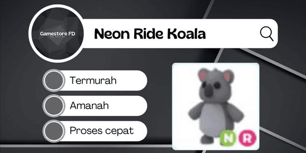 Gambar Product Koala NR Neon Ride - Adopt Me Pet (Gamestore FD)