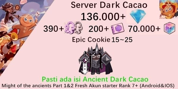 Gambar Product Akun starter Cookie Run Kingdom(Server Dack Cacao)DC8