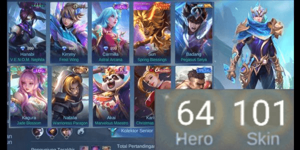 Gambar Product (788) Akun Mobile Legend GG Murah ( Hero + Skin Banyak )