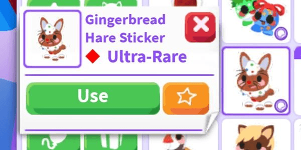 Gambar Product Gingerbread Hare Sticker - Ultra-Rare