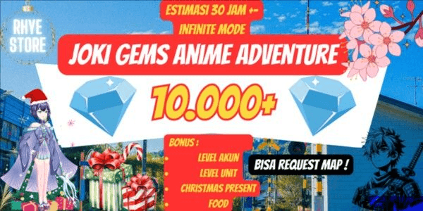 Gambar Product Joki Get Gems 10000 Anime Adventure