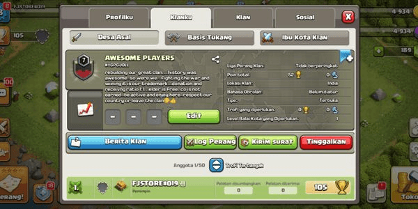 Gambar Product Clan Level 7-AWESOME PLAYERS