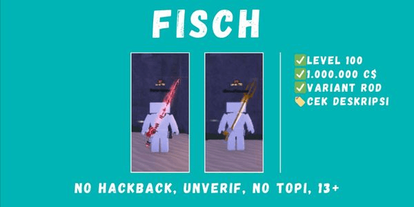 Gambar Product AKUN FISCH LEVEL 100 (ROD OF THE DEPTHS | TRIDENT ROD | 1 JUTA COIN)