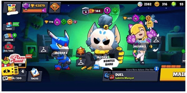 Gambar Product 40 MAX BRAWLER | 43K Trophy | 86/87 Brawler | 40 Max Brawler (22 Brawler Hypercharged) | 12 Legendary Brawls | 130 Skins | 103 GEMS | CN Free | 43879 HT