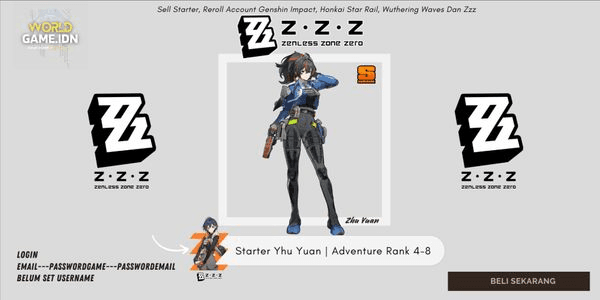 Gambar Product [Asia] Starter Zhu Zhuan | Adventure Rank 4-8 Zenless Zone Zero