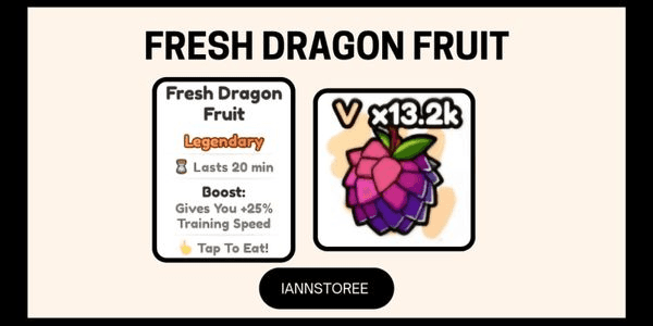 Gambar Product 100 Fresh Dragon Fruit (+25% Training Speed) | Arm Wrestle Simulator