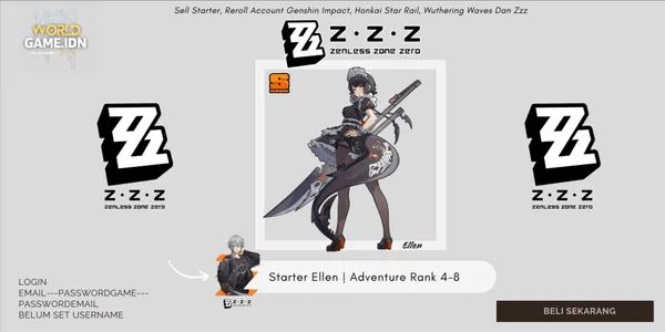 [Asia] Starter Ellen | Adventure Rank 4-8 Wise Mc [Male] Zenless Zone Zero