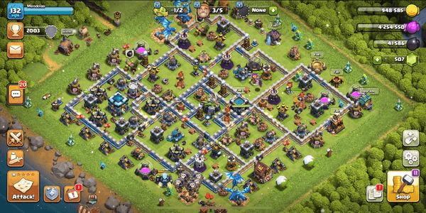 Gambar Product Town Hall 13 semi max, legendary skin