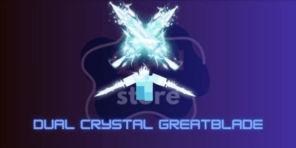 Gambar Product LIMITED SWORD | Dual Crystal GreatBlade With Emote | Blade Ball RBL