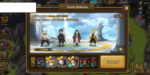 Asia Double Hot LD5 Collab Light Inosuke and Kovarci, LD4 Dark Tanjiro, Light Zenitsu, Martina +40 NB5,126 6Star Monster