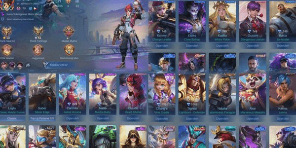 Gambar Product Skin 185 Hero 120 Emblem Max Valentine Claude,10Epic,Lightborn Tigreal,Create Granger,Spesial Banyak