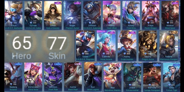 Gambar Product (807) EMBLEM ASS MAX COLLECTOR NATALIA VALENTINE FANNY 12 SKIN EPIC