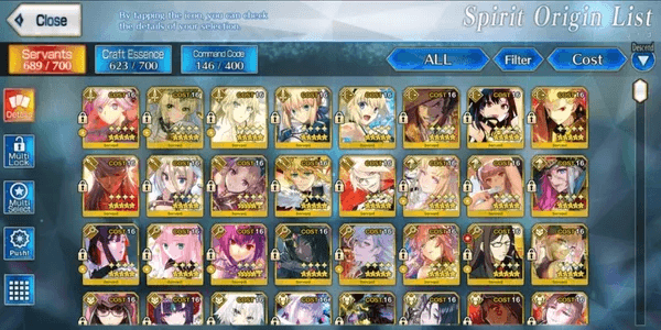 [NA] Akun FGO NA 44 SSR/50 WNP
